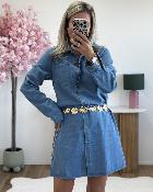 Robe chemise en jeans