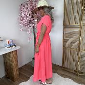 Robe Michele rose fluo