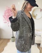 Blazer strass oversize