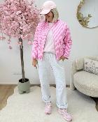 Bombers matelassé rose
