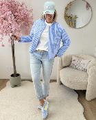 Bombers matelassé bleu