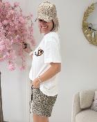 Jupe short leopard