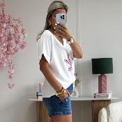 Tee shirt Lou gris rose
