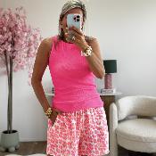Debardeur Solveig rose fluo