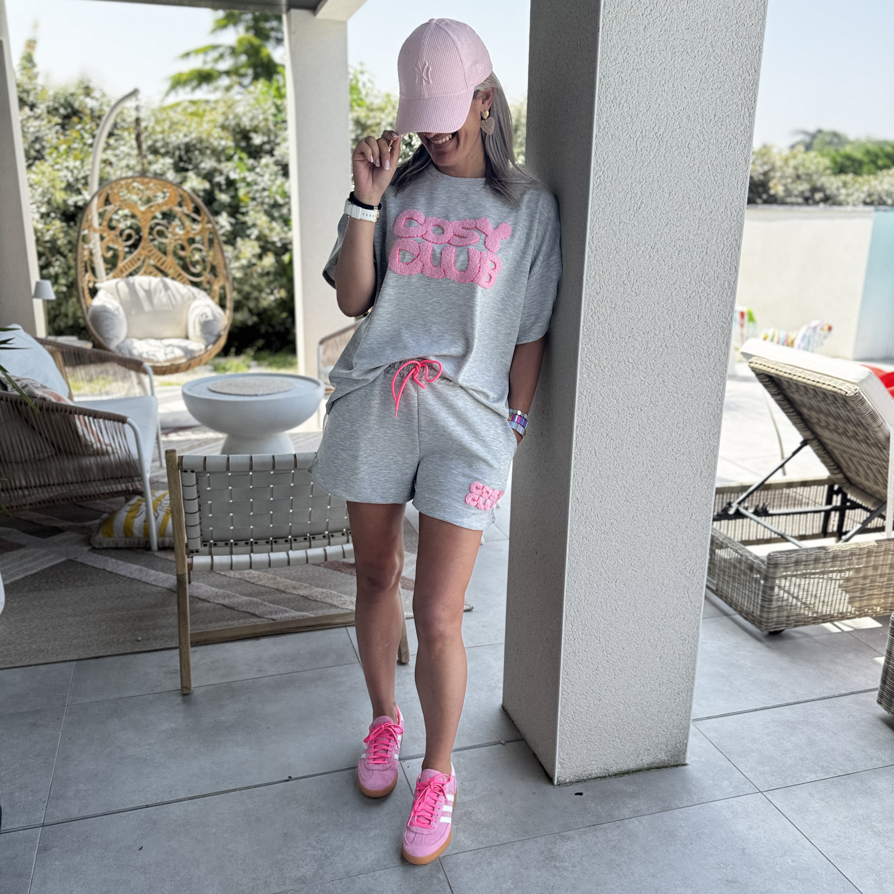 Ensemble Cosy club gris rose