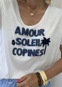 Tee shirt amour soleil bleu