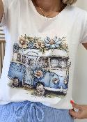 Tee shirt Van fleuri