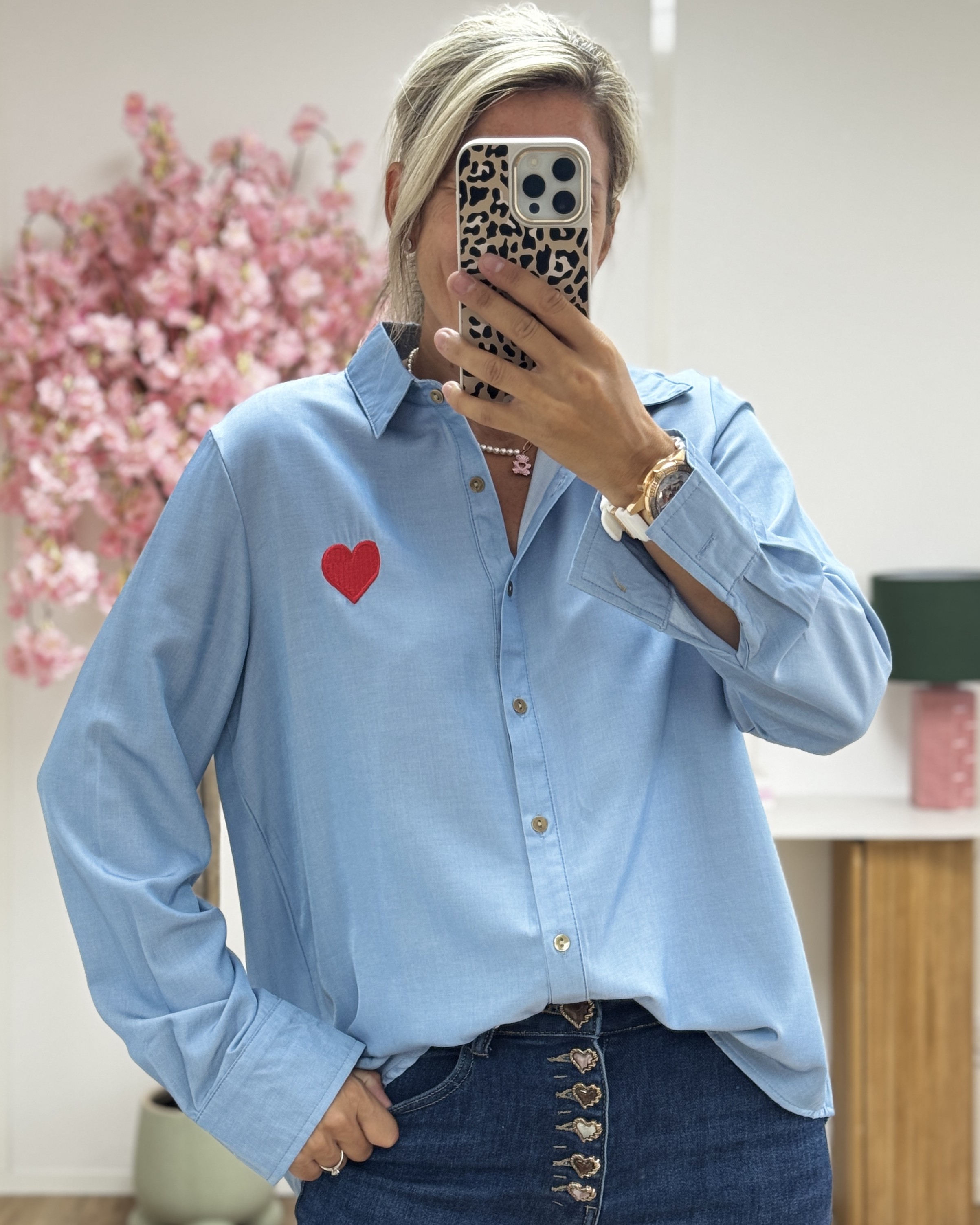Chemise heart coeur rouge