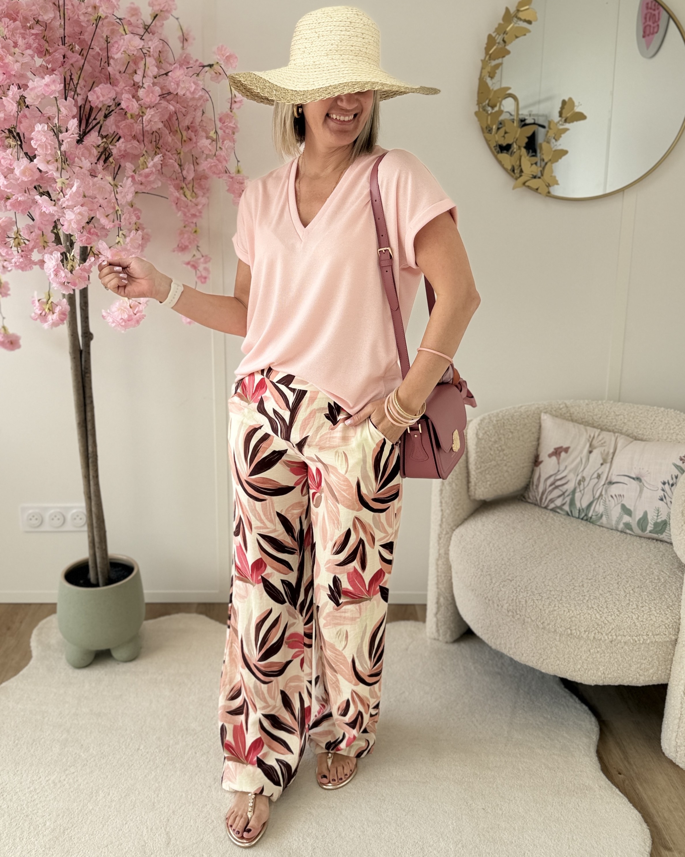 Pantalon Amaury rose