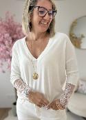 Pull Sophie blanc