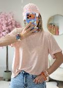 Tee shirt loose fit rose
