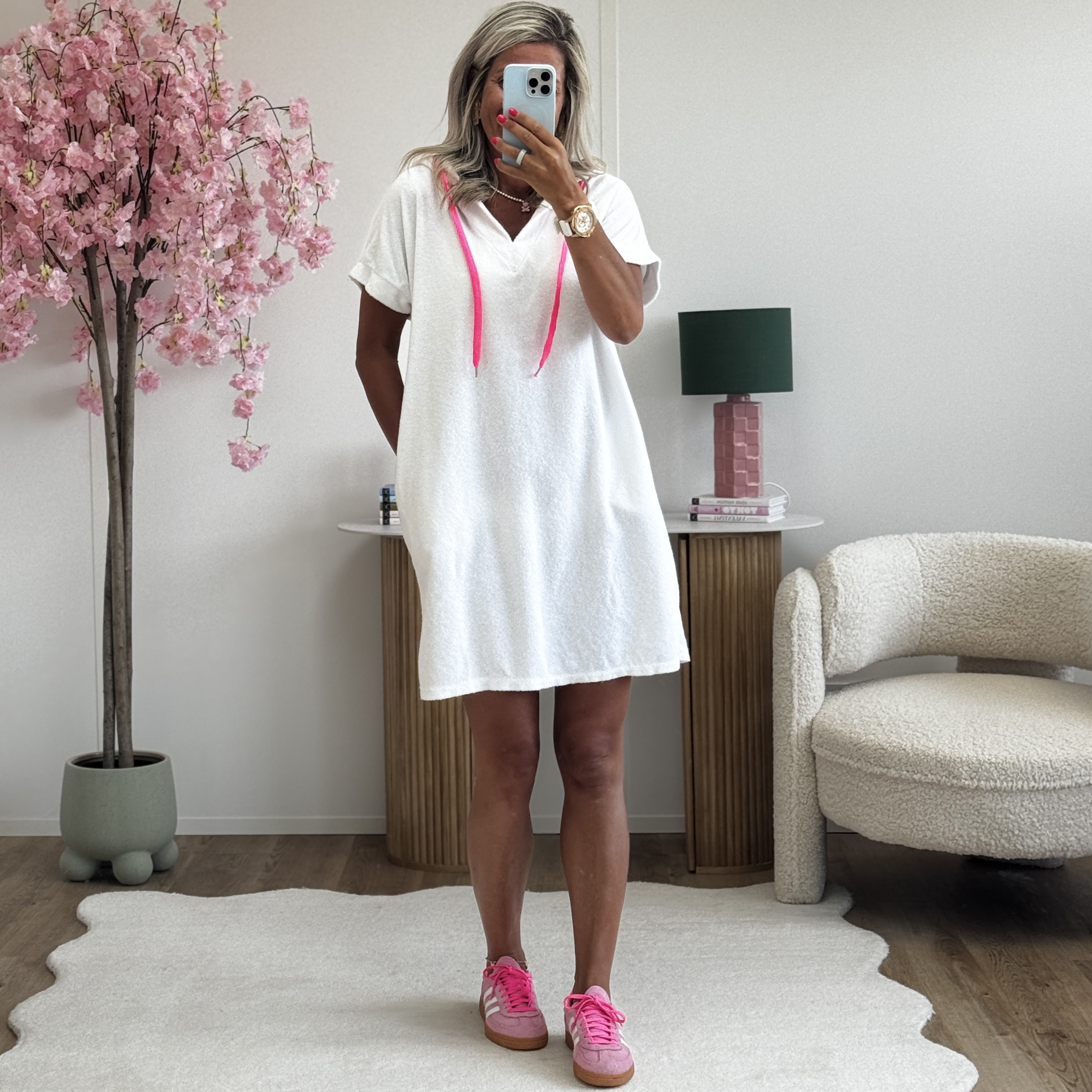 Robe éponge blanc