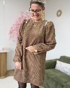 Robe velours avec strass