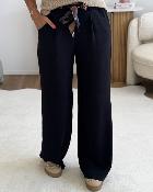 Pantalon Paula noir camel