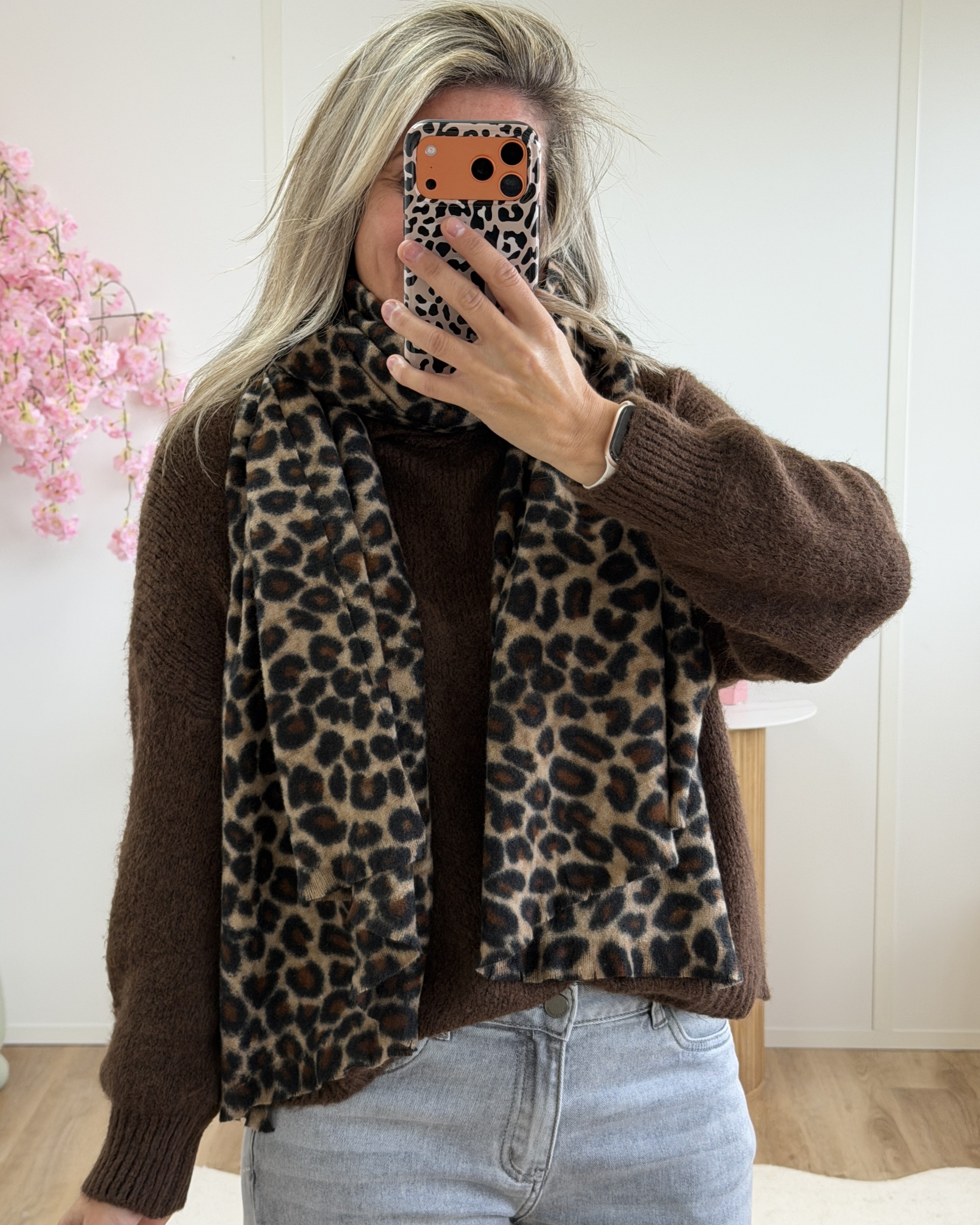 Echarpe leo camel