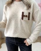 Pull H beige