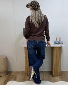 Sweat Amour choco jaune