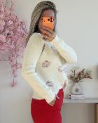 Gilet lips ecru