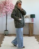 Manteau reversible kaki