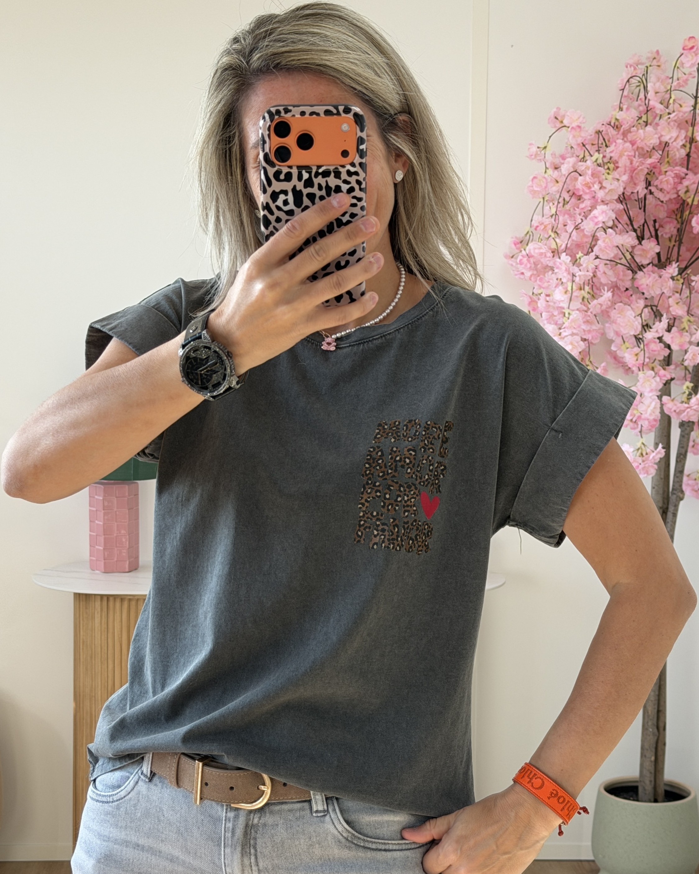 Tee shirt Amor gris
