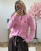 Gilet keep smile rose