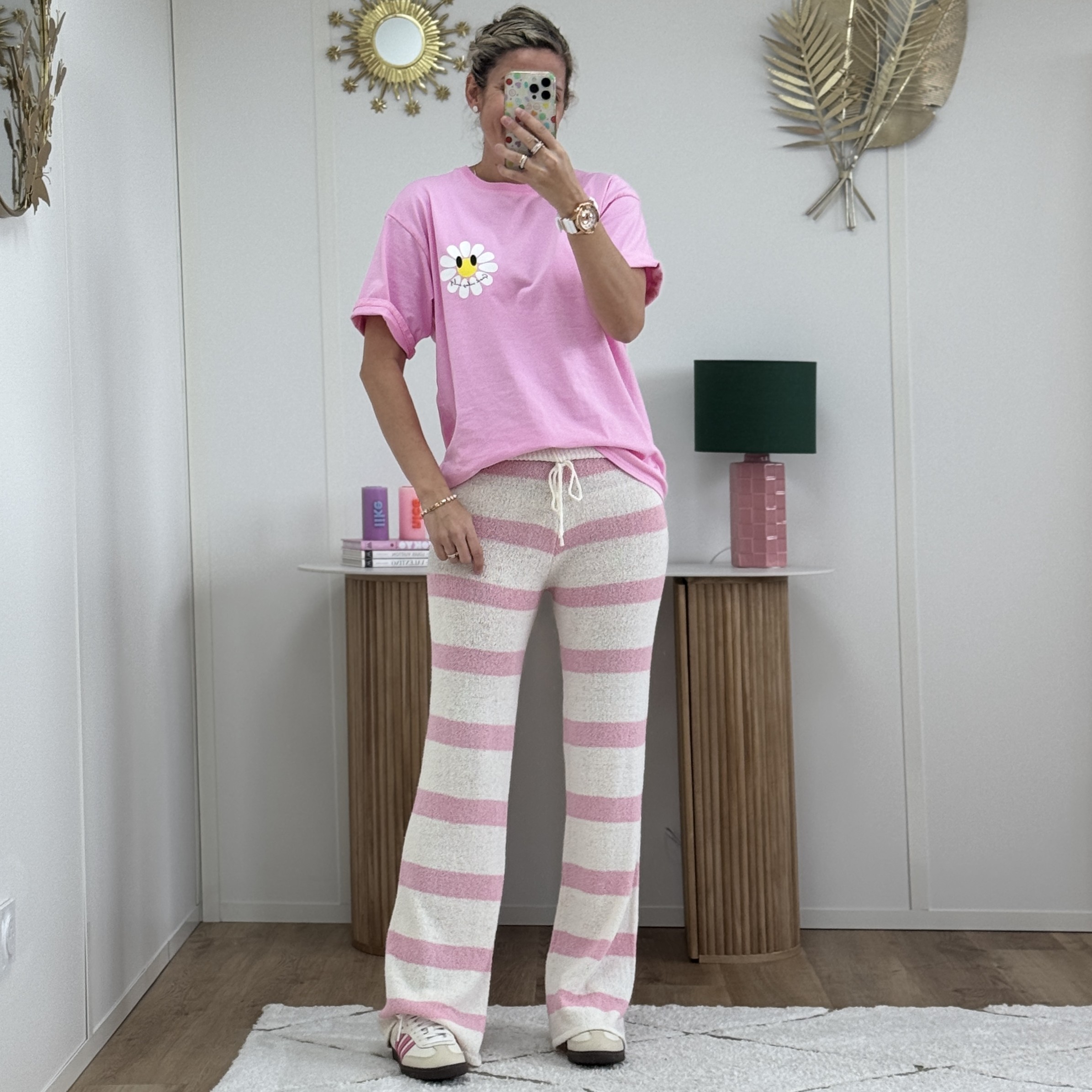 Pantalon Marinière rose