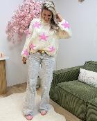 Pull Adelie ecru rose