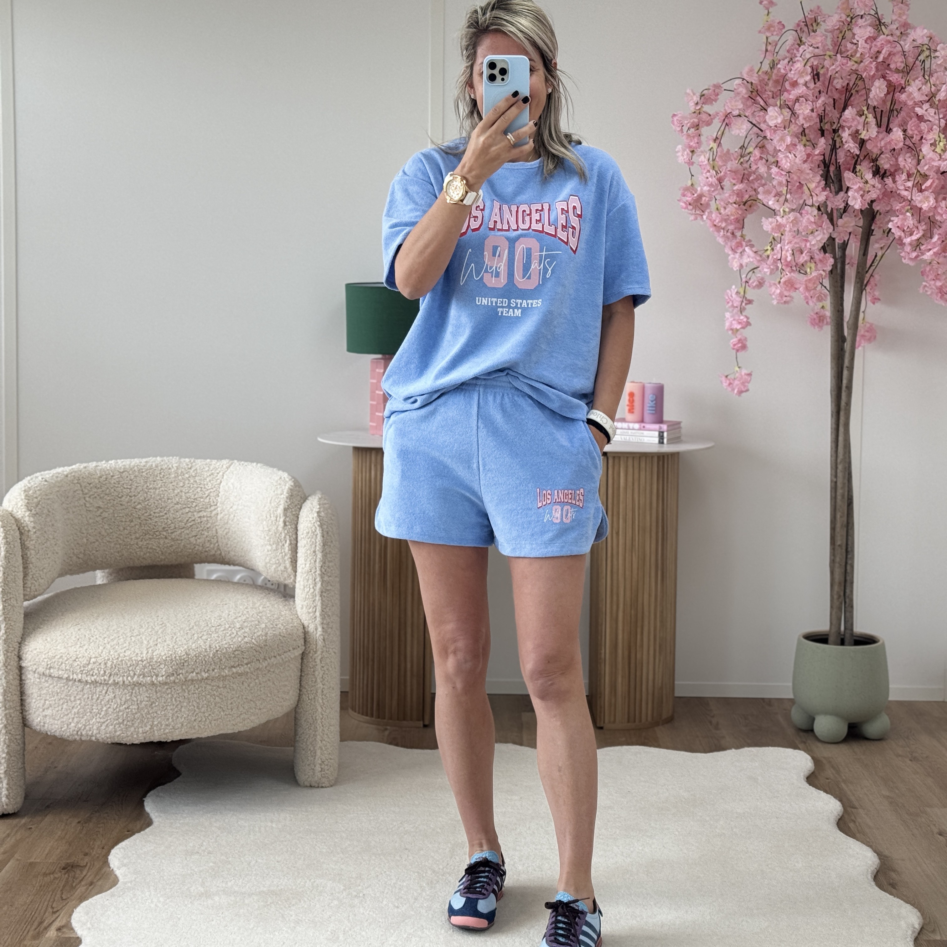 Ensemble eponge bleu