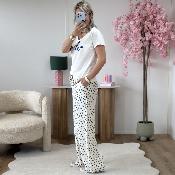 Pantalon heart bleu