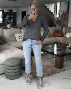 Sous pull dentelle gris