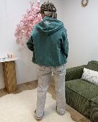 Veste zippée vert amande