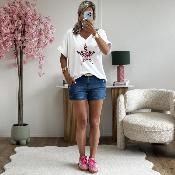 Tee shirt Lou noir rose