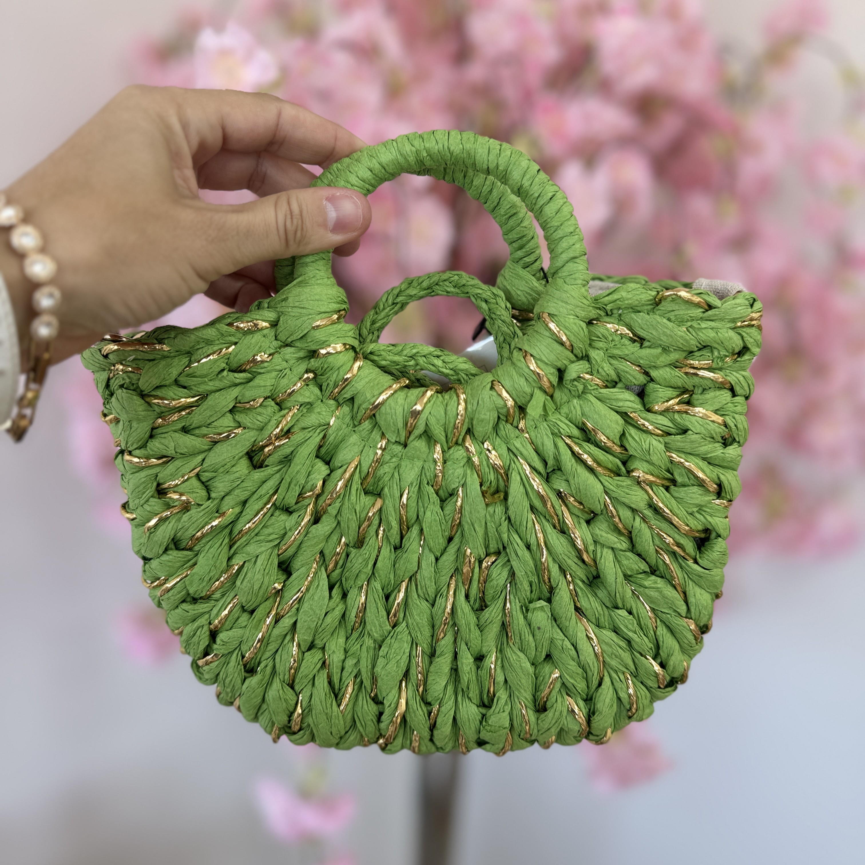Sac papier vert
