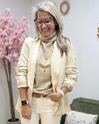 Blazer strass beige