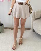 Jupe short Mona taupe