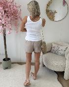 Jupe short Mona taupe