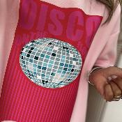 Robe sweat disco rose