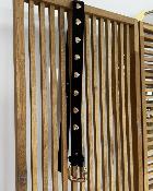 Ceinture en cuir coeurs noirs