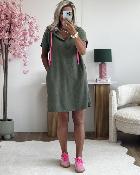 Robe éponge kaki 