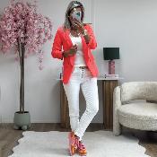 Blazer Louna corail fluo