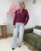 Chemise Gilda bordeaux