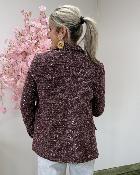 Blazer tweed bordeaux
