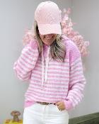 Sweat en maille rose