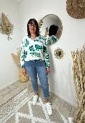 Blouse jungle vert