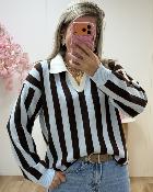 Pull Jackie bleu choco