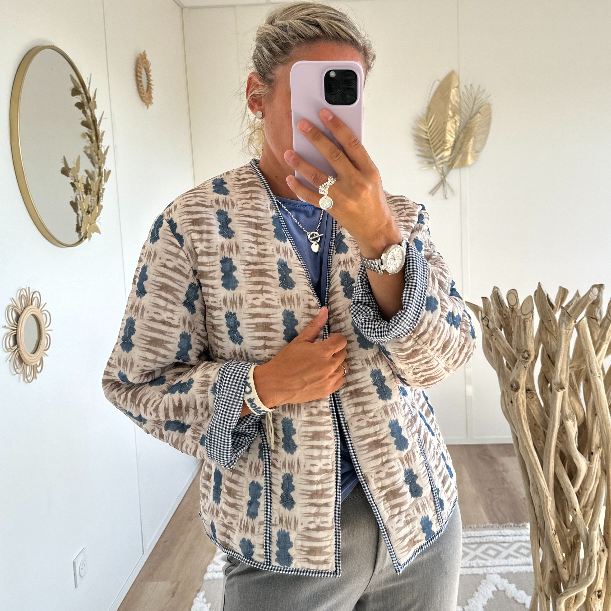 Veste matelassée bleue