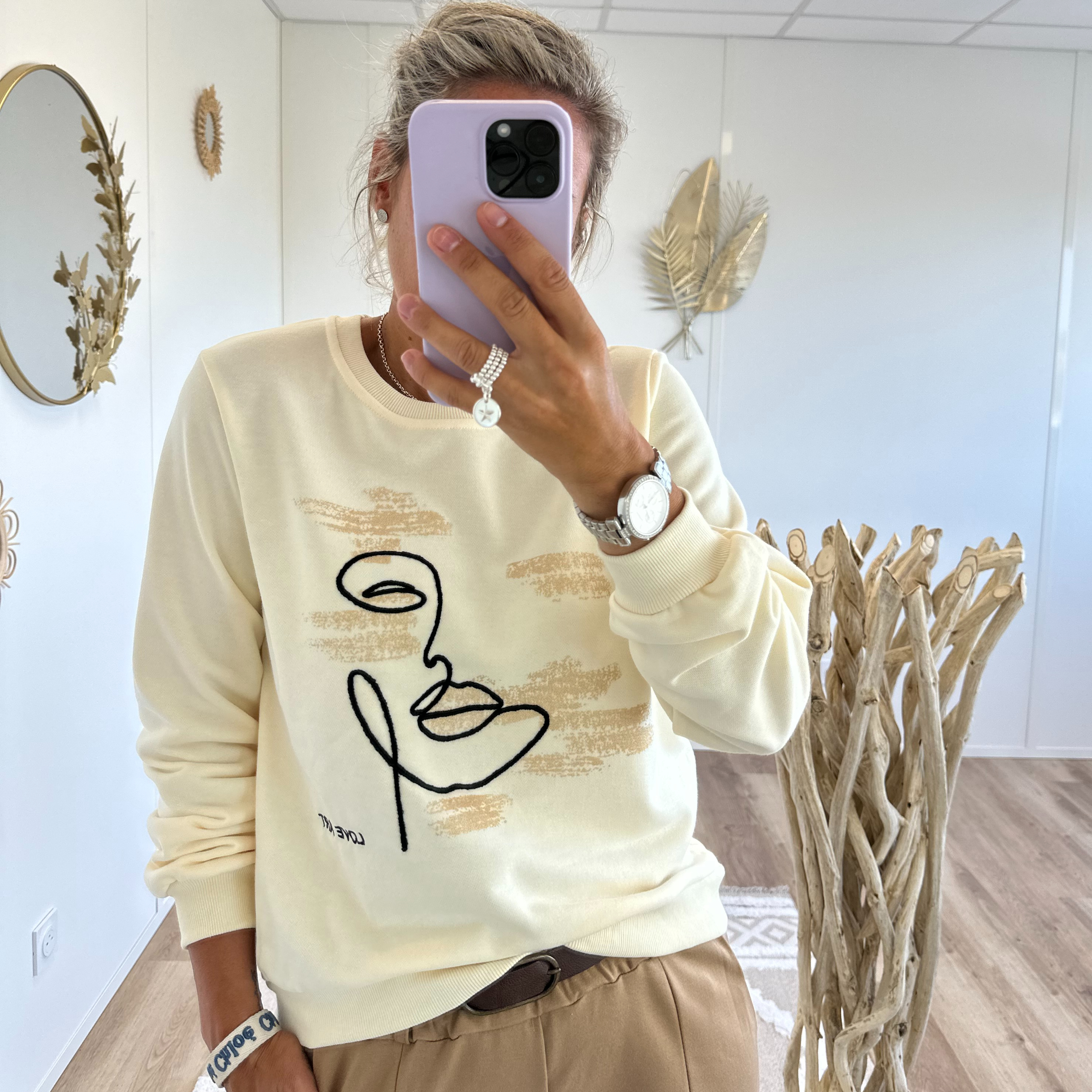 Sweat Romy écru