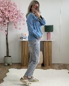 Chemise Alma clair coeurs or