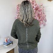 Pull mlle en leopard kaki