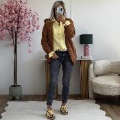 Gilet grosse maille marron